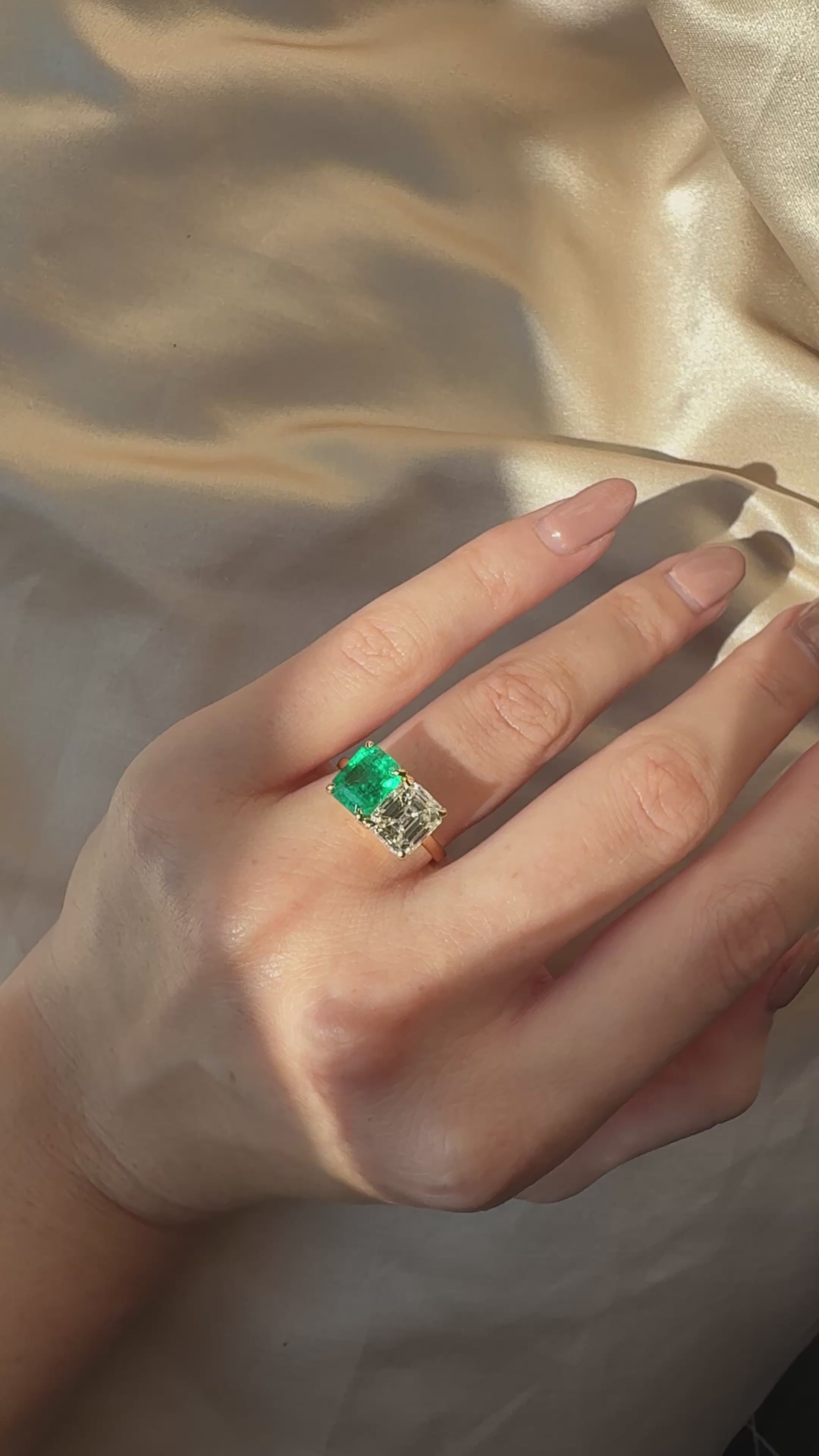 Solitaire Step  cut diamond Rings