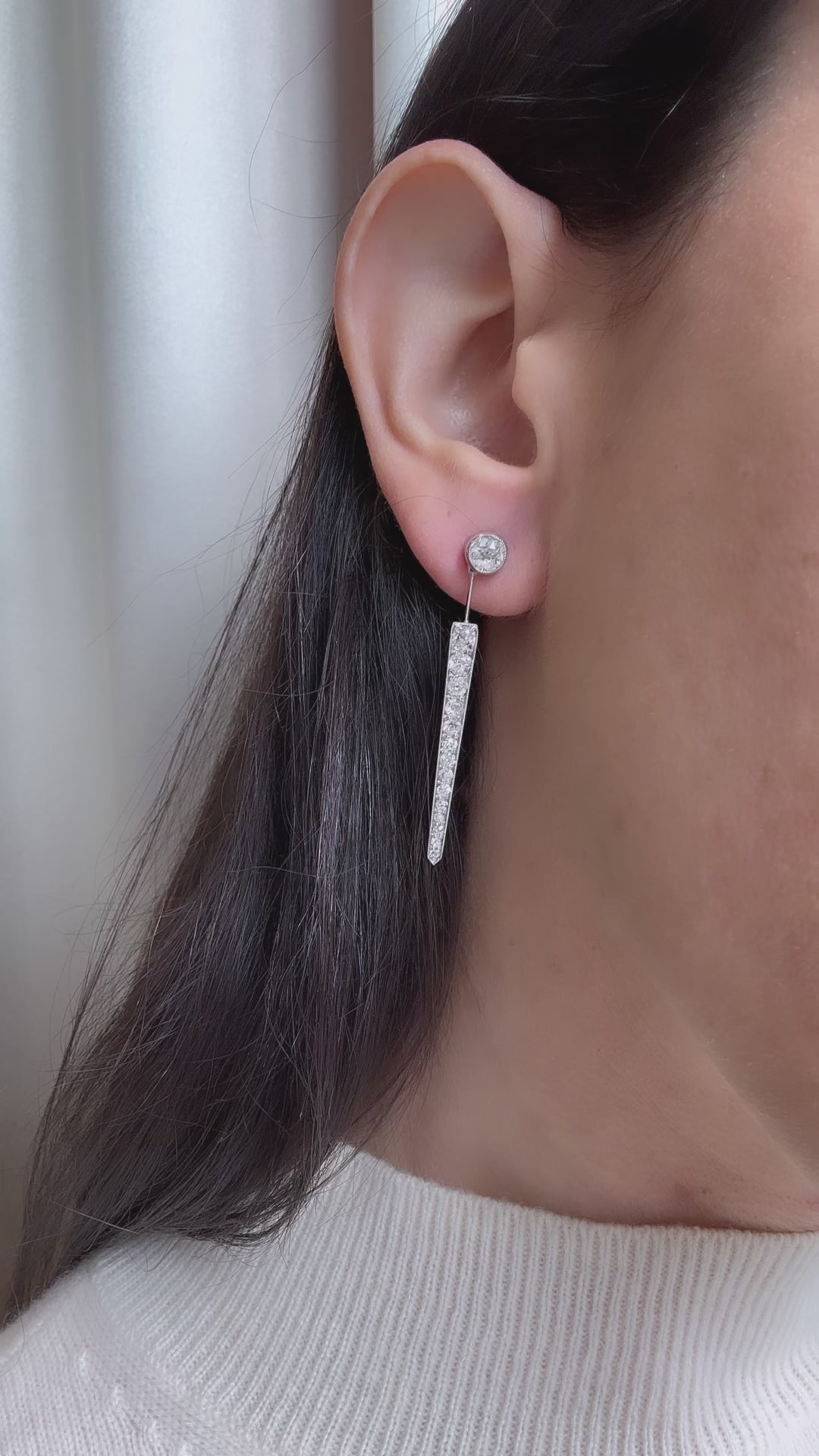 Antique Drop Earrings diamond