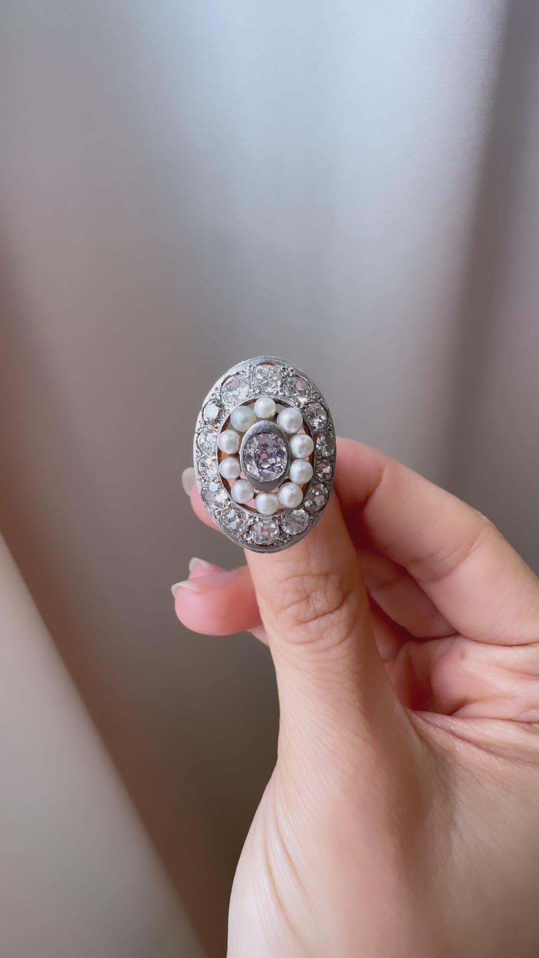 diamond in two-tone setting