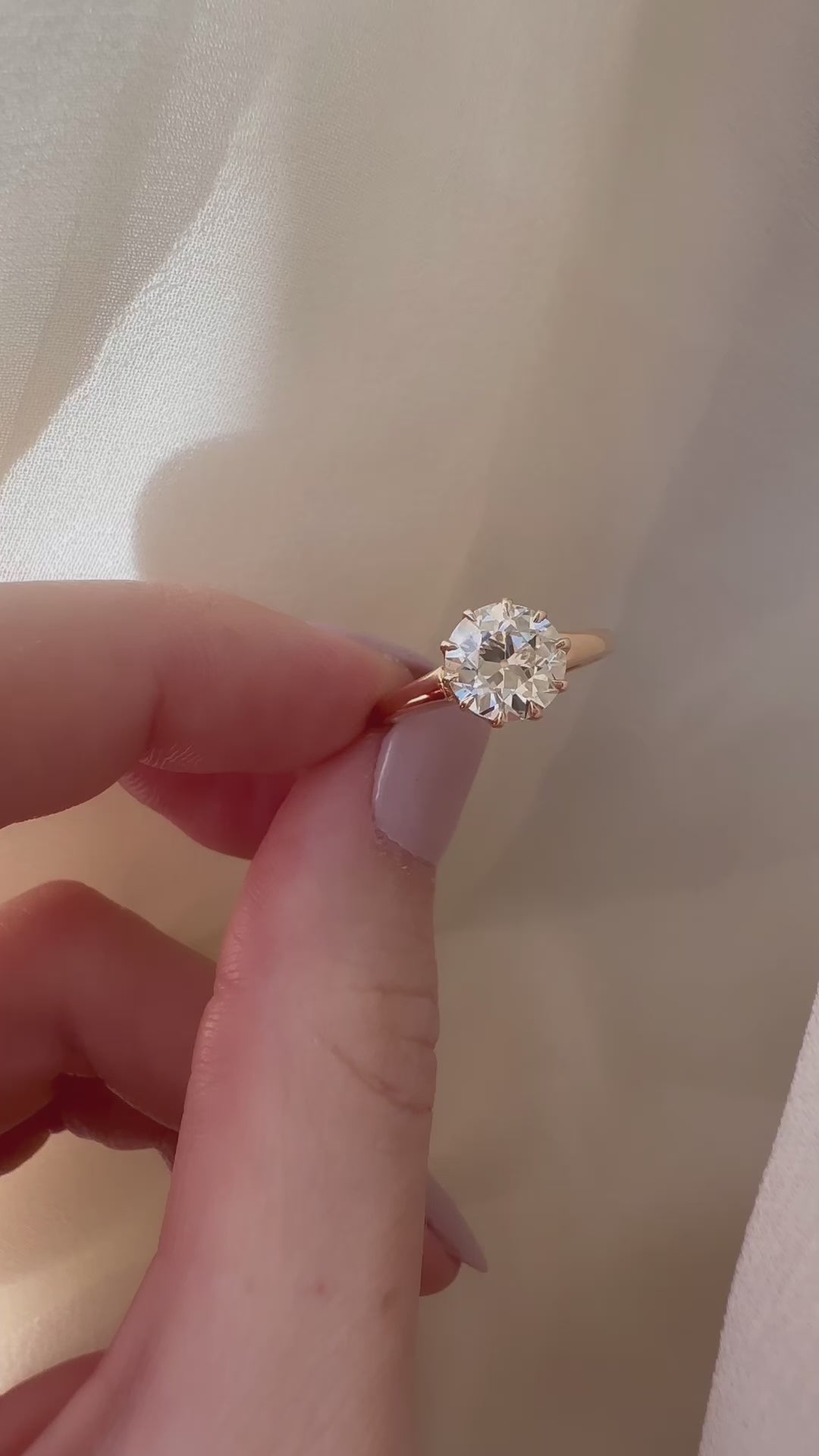 m-z color, si-i clarity diamond in rose gold setting