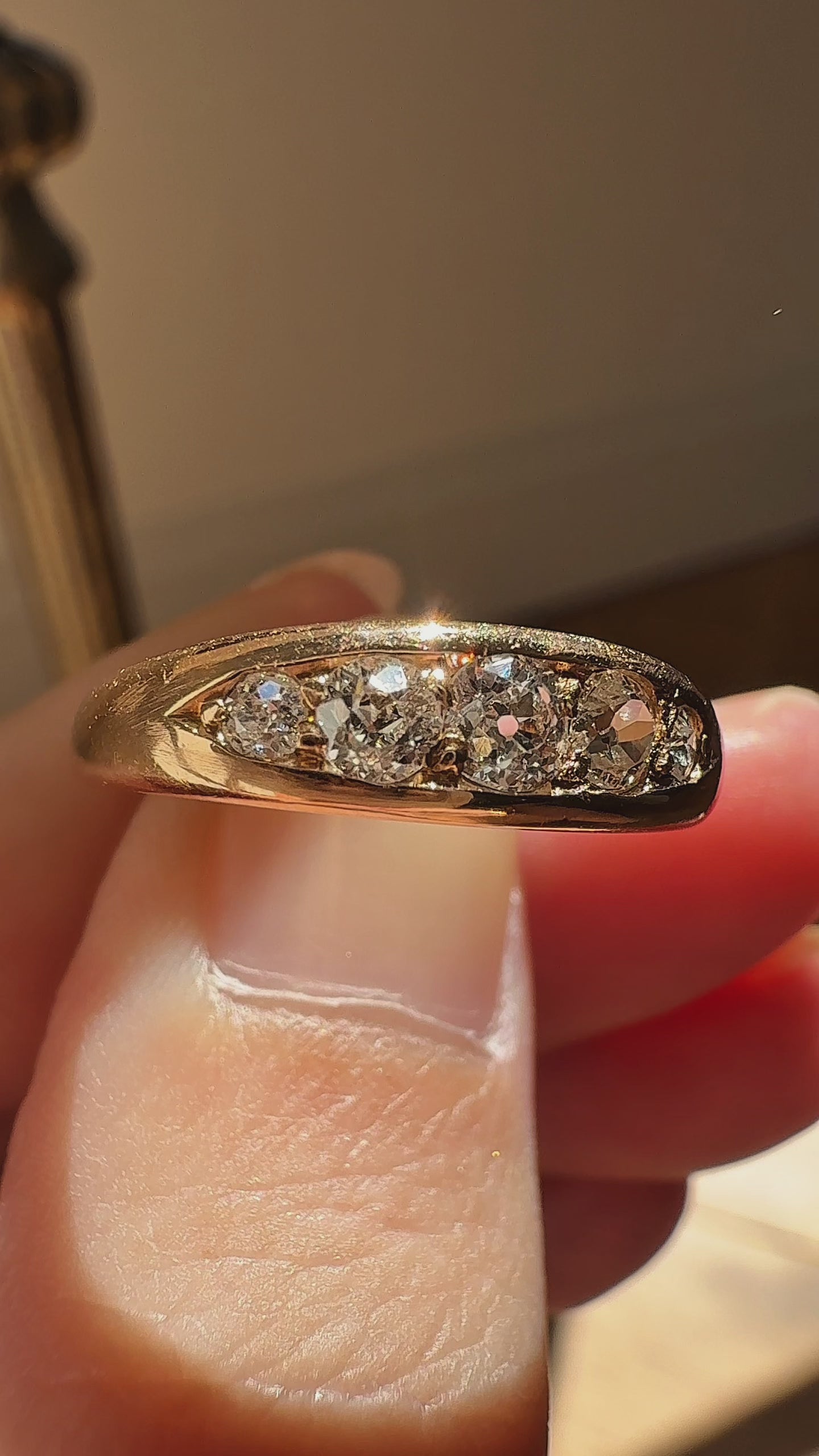 j-k-l color, vs clarity diamond in yellow gold setting