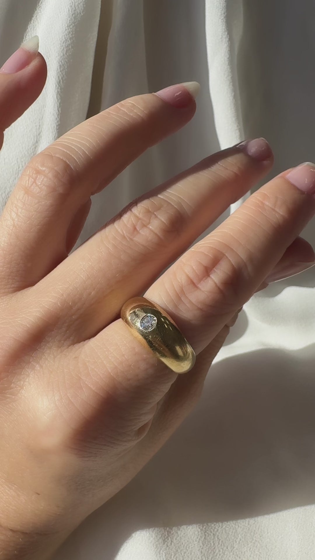 Solitaire Old Mine cut diamond Rings