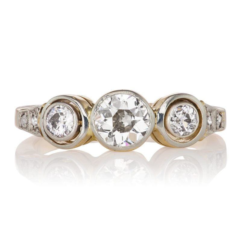 Authentic Vintage Bezel Set Art Deco Engagement Ring