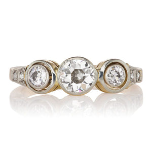 Authentic Vintage Bezel Set Art Deco Engagement Ring