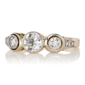 Authentic Vintage Bezel Set Art Deco Engagement Ring