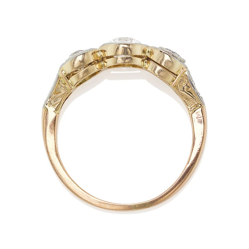 Authentic Vintage Bezel Set Art Deco Engagement Ring