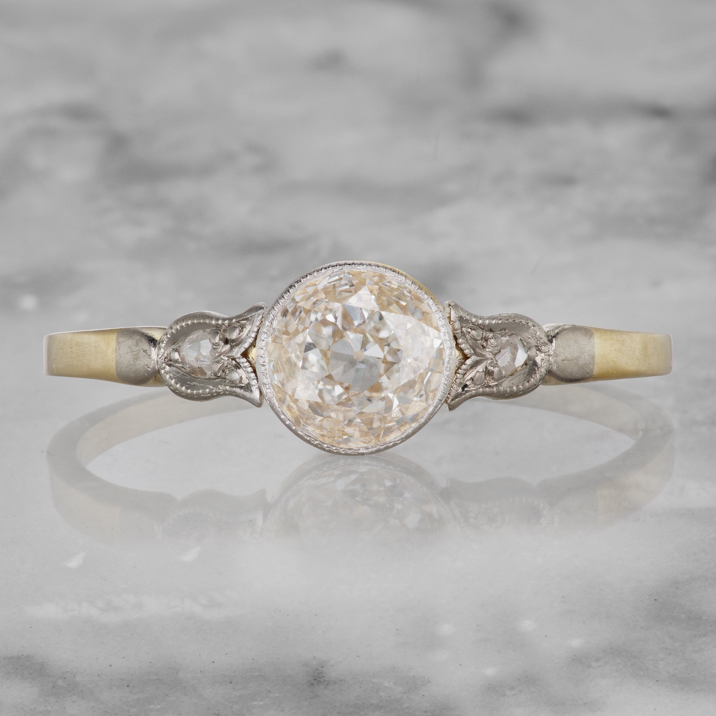 0.52 Carat Champagne Color Old European Cut Diamond