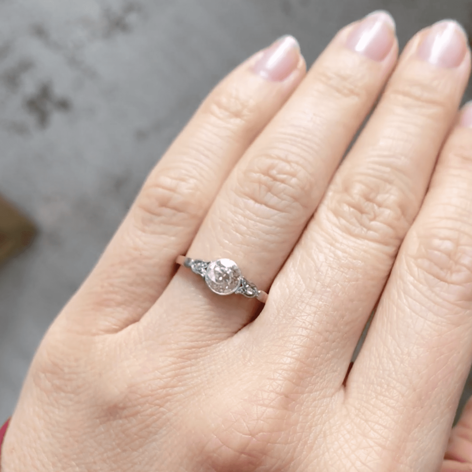 0.52 Carat Champagne Color Old European Cut Diamond