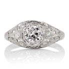 Vintage Art Deco Old European Cut Diamond Ring Circa 1920