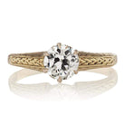Art Deco Transitional Cut Diamond Solitaire Engagement Ring