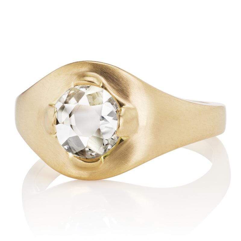 0.67ct Rose cut diamond diamond engagement ring