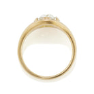 Rose Cut Diamond Engagement Ring with Thick Band