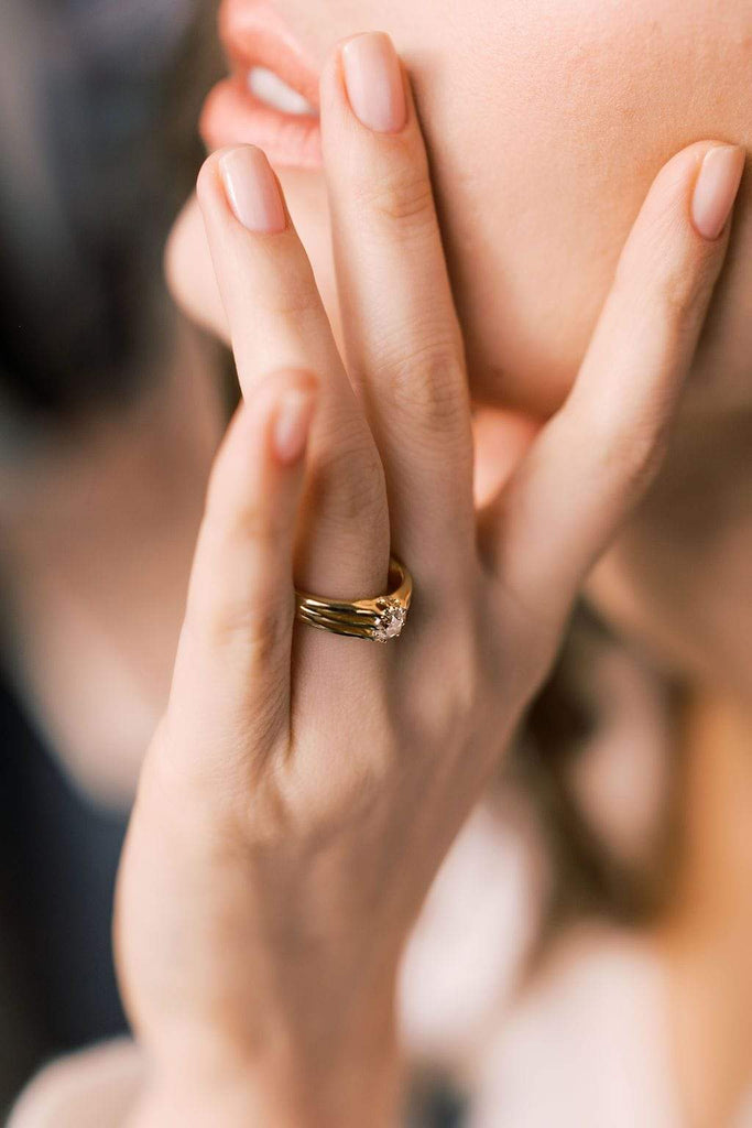 Unique Antique Split Shank Engagement Ring