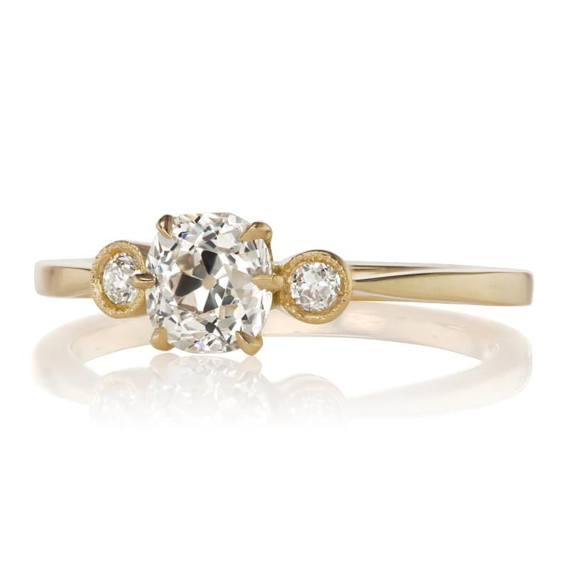 0.74ct old mine cut diamond Ring