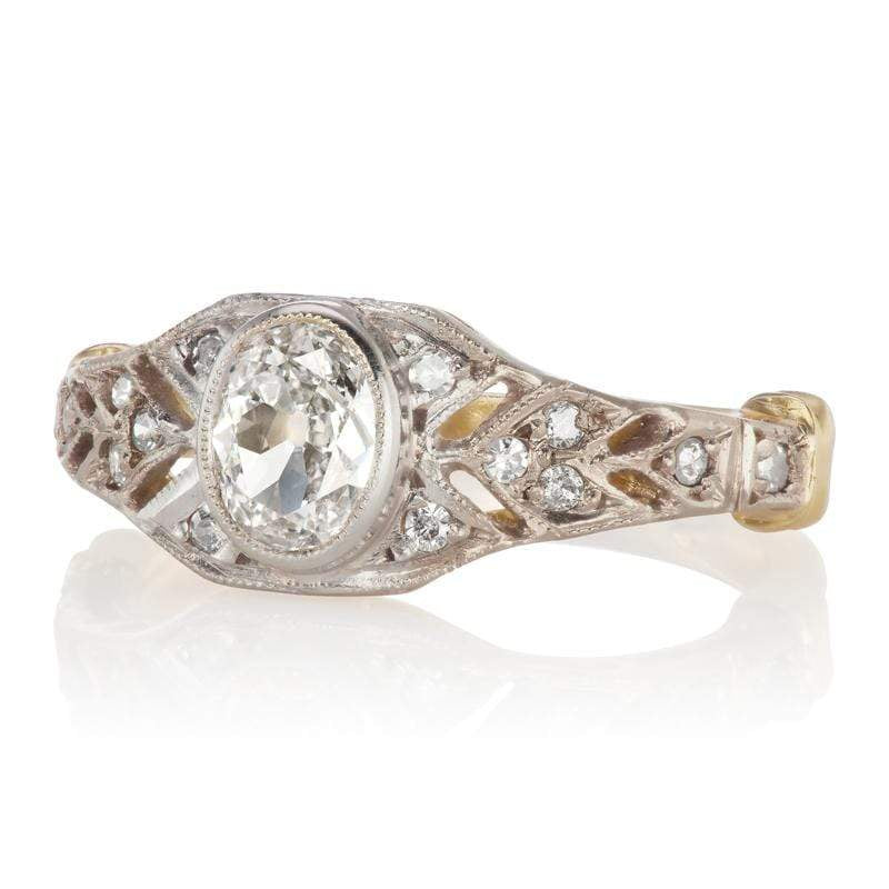 0.77 Carat Champagne Color Oval Diamond