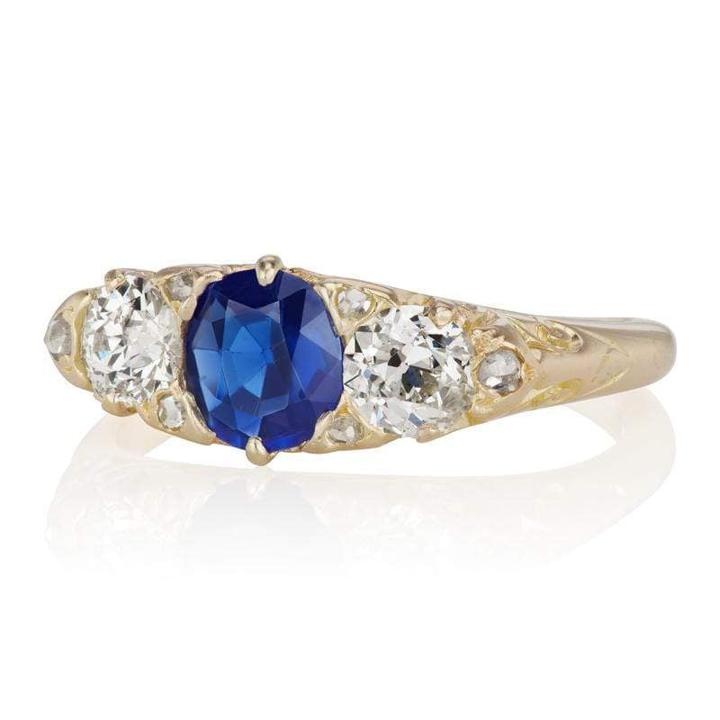 Unique Sapphire & Diamond Engagement Ring