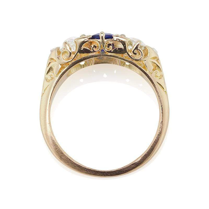 Unique Sapphire & Diamond Engagement Ring