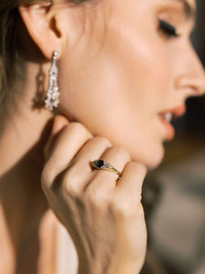 Unique Sapphire & Diamond Engagement Ring