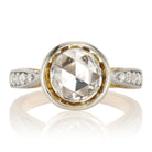 0.82ct rose cut diamond Ring