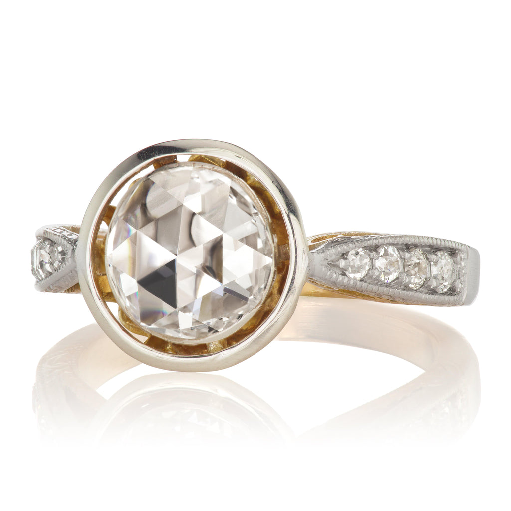 0.82ct rose cut diamond Ring