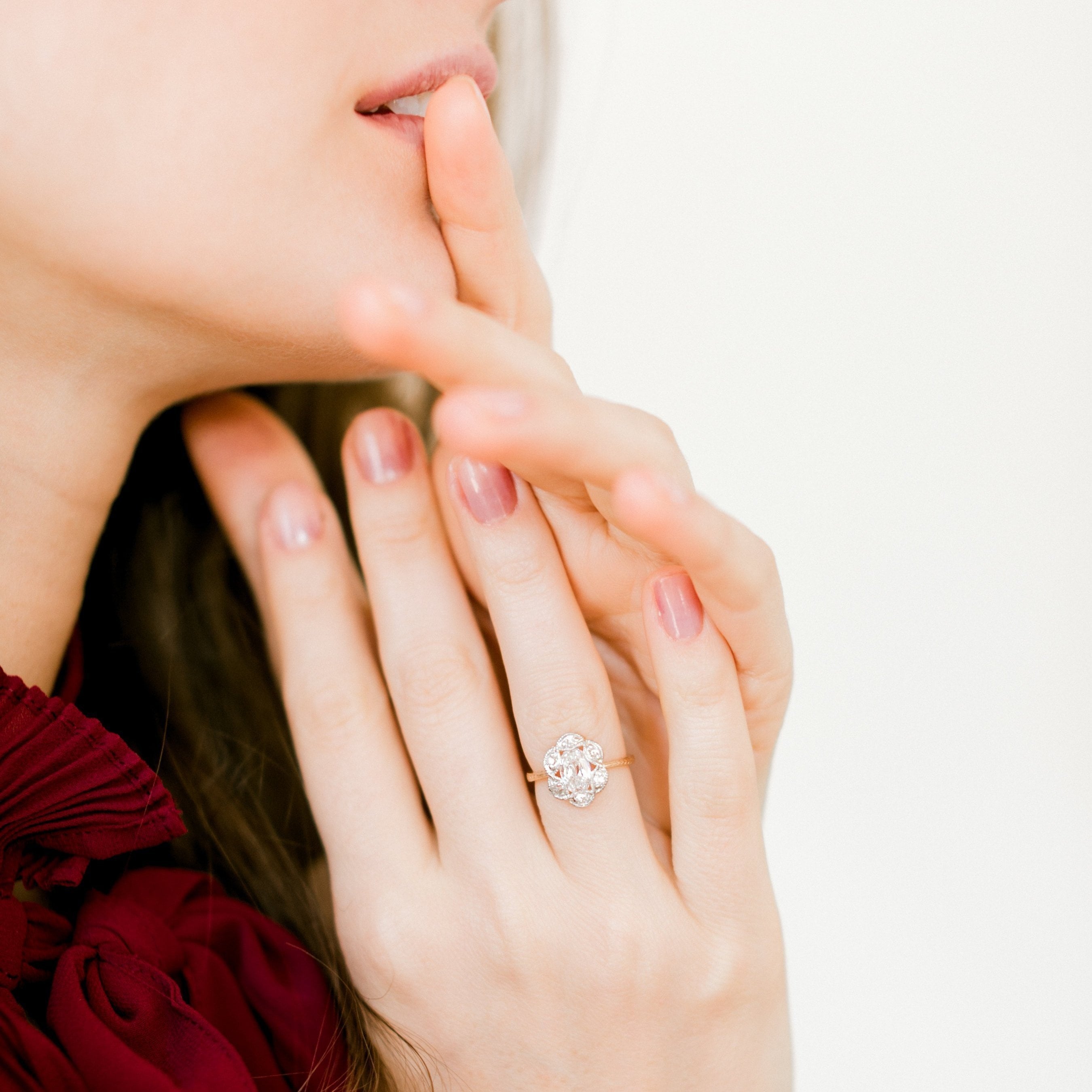 0.90 Carat Old Cut Oval Diamond