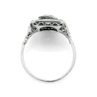 0.90ct old European cut diamond Unique Antique Onyx & Diamond Engagement Ring