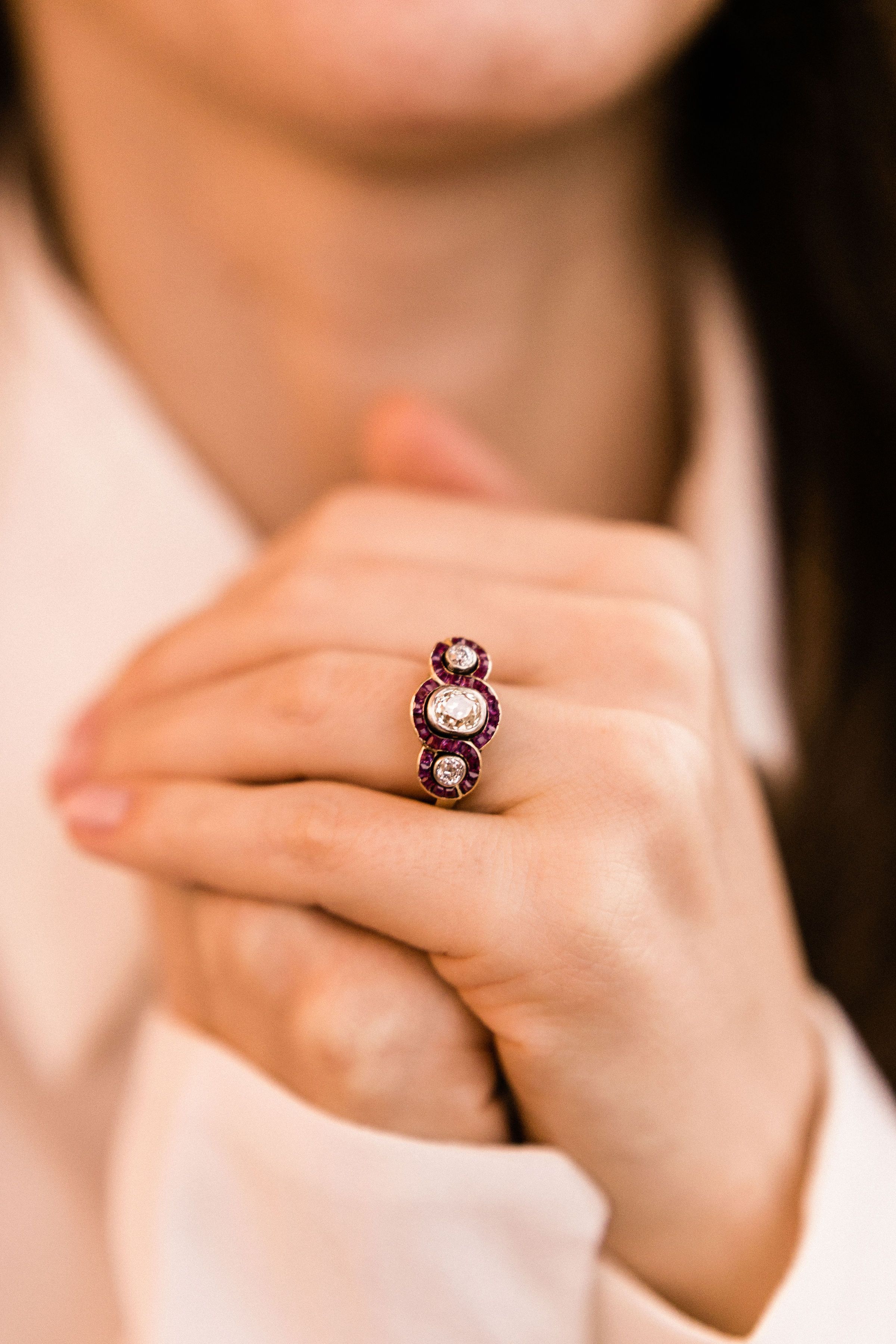 0.90ct old mine cut diamond