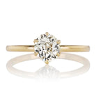 Antique Cut Oval Diamond Engagement Ring