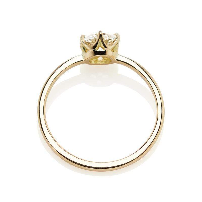 Antique Cut Oval Diamond Engagement Ring