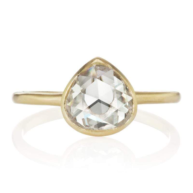 0.91ct Heart Rose Cut diamond