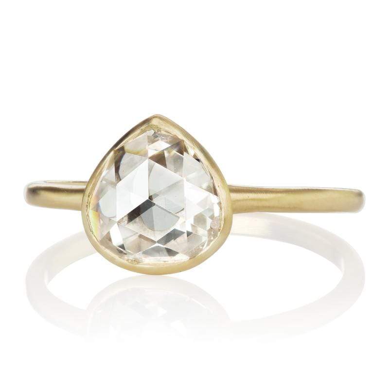 0.91ct Heart Rose Cut diamond