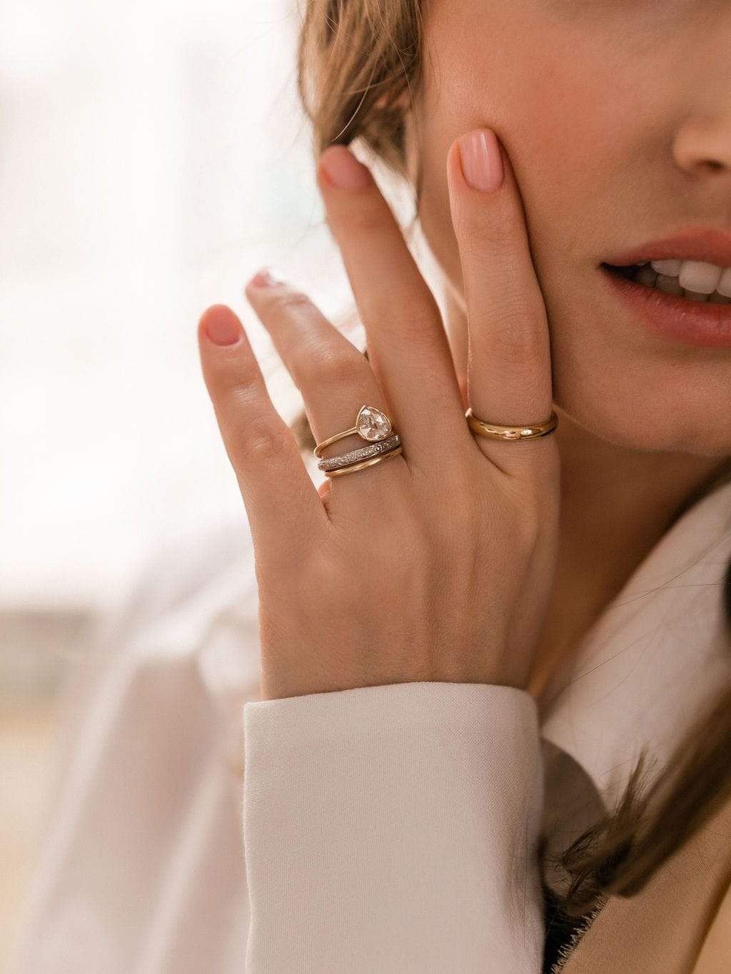 0.91ct Heart Rose Cut diamond