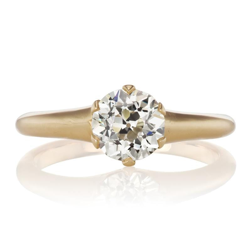 Art Deco Diamond Solitaire Engagement Ring