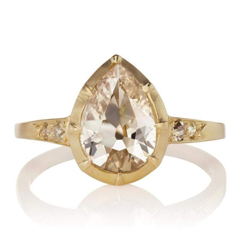0.91ct pear cut diamond Ring