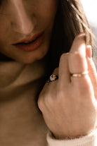 0.93ct antique cushion diamond Blue Enamel Engagement Ring Circa 1890