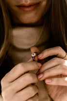 0.93ct antique cushion diamond Blue Enamel Engagement Ring Circa 1890