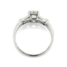 0.93ct old mine cut diamond Engagement Ring With French Cut Side Stones