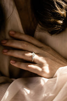 0.93ct old mine cut diamond Engagement Ring With French Cut Side Stones