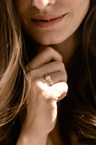 0.93ct old mine cut diamond Engagement Ring With French Cut Side Stones