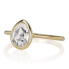 0.95ct pear rose cut diamond