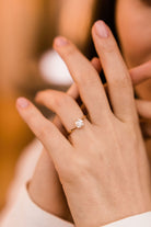 0.98ct old European cut diamond Tapered Yellow Gold Engagement Ring