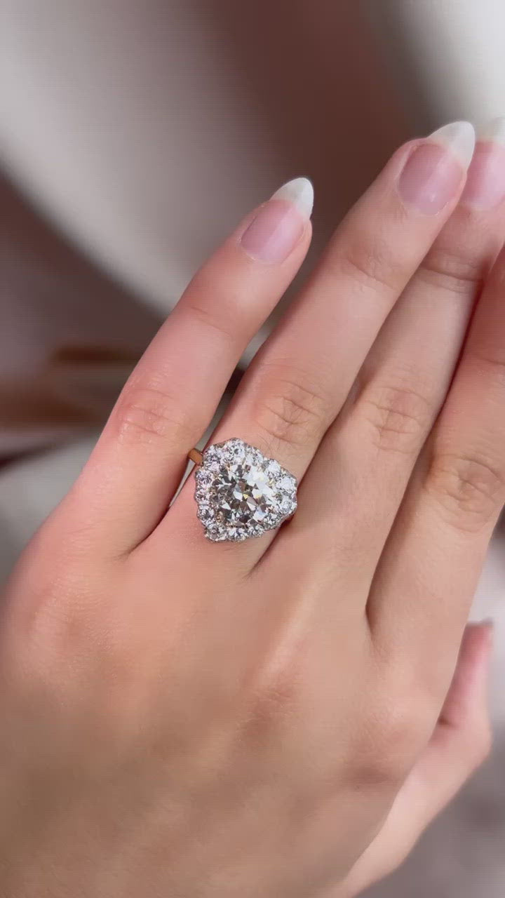 j-k-l color, vs clarity diamond in two-tone setting