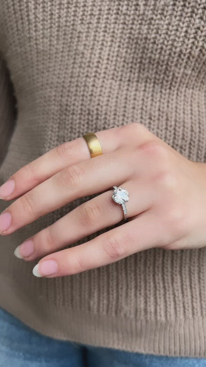 j-k-l color, vs clarity diamond in platinum setting