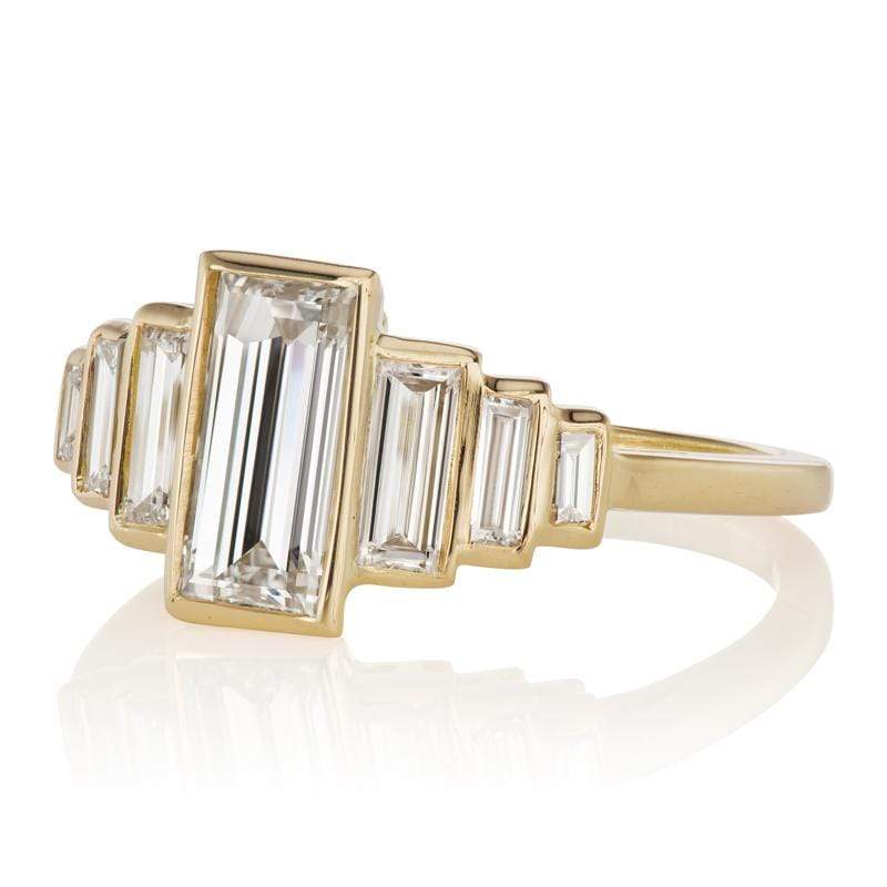 1.00ct Step Cut Diamond Ring