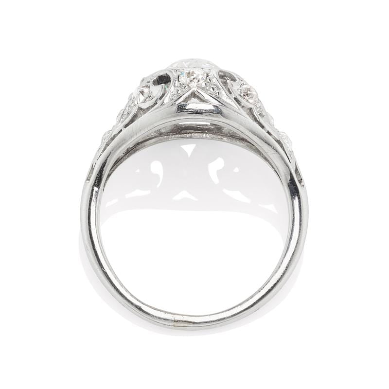 Vintage Bezel Set Diamond Engagement Ring