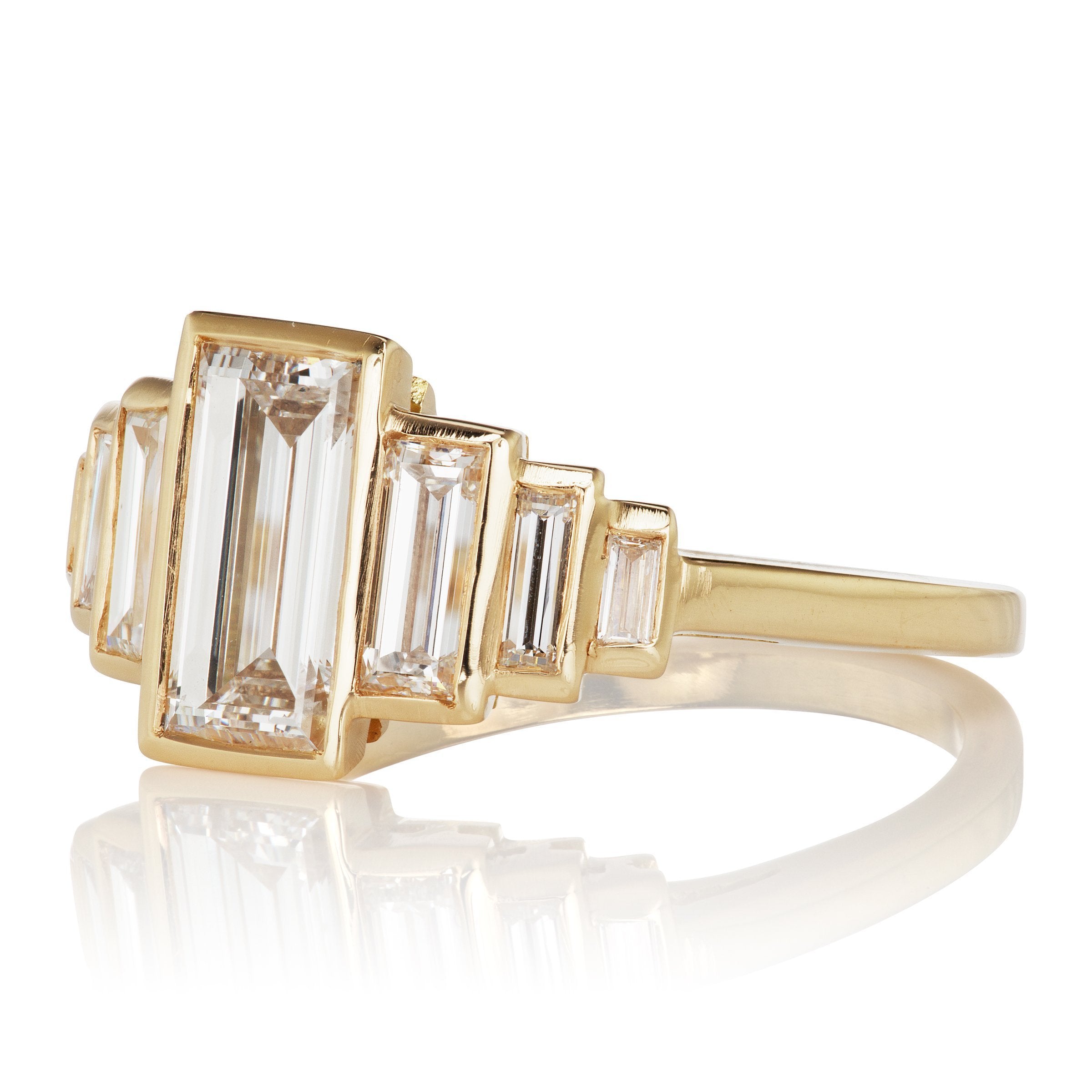 1.02ct baguette diamond diamond engagement ring