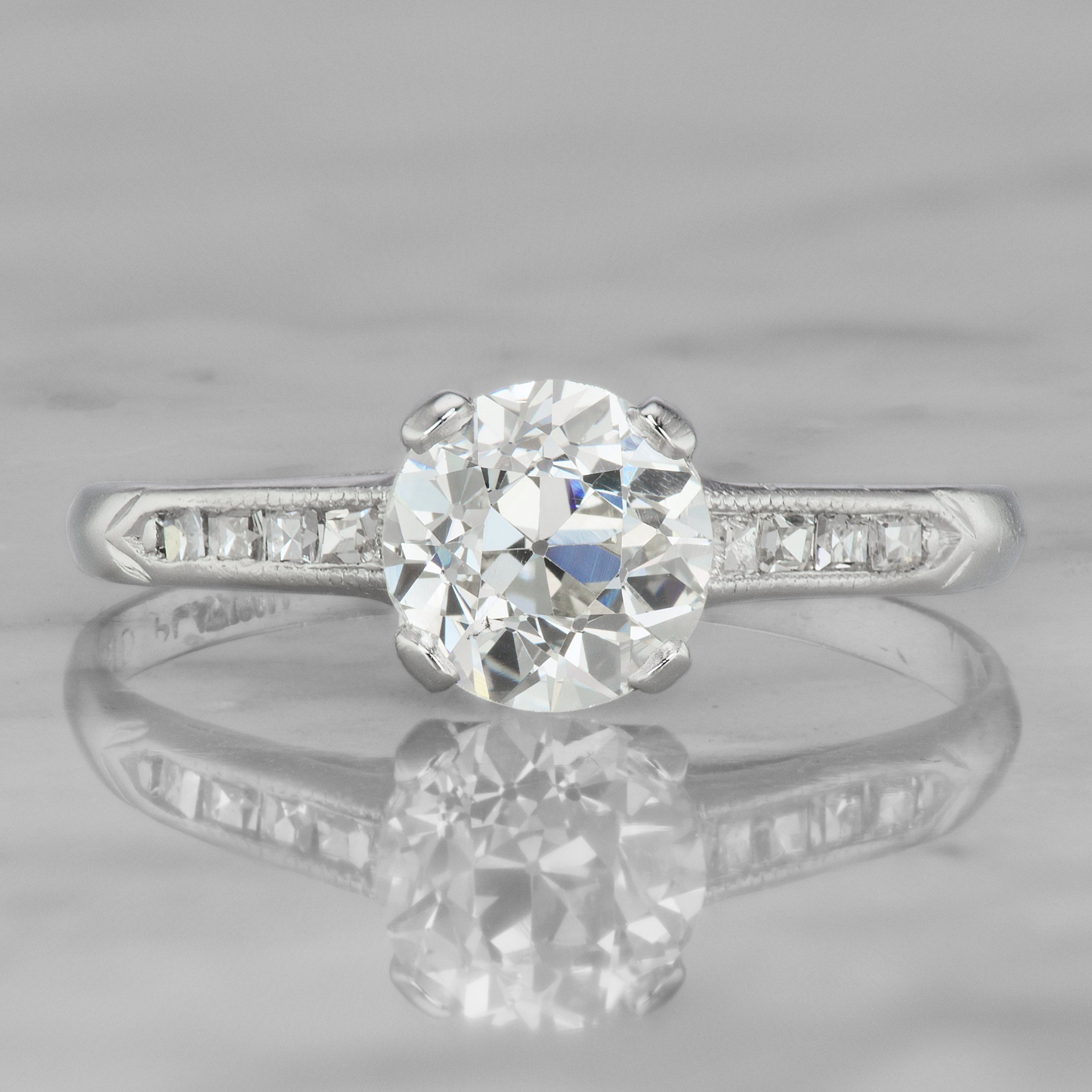 French Cut Diamond Engagement Ring Circa 1920 | Victor Barbone