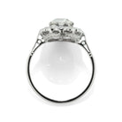 1.07ct old European cut diamonds Sapphire And Diamond Double Halo Engagement Ring