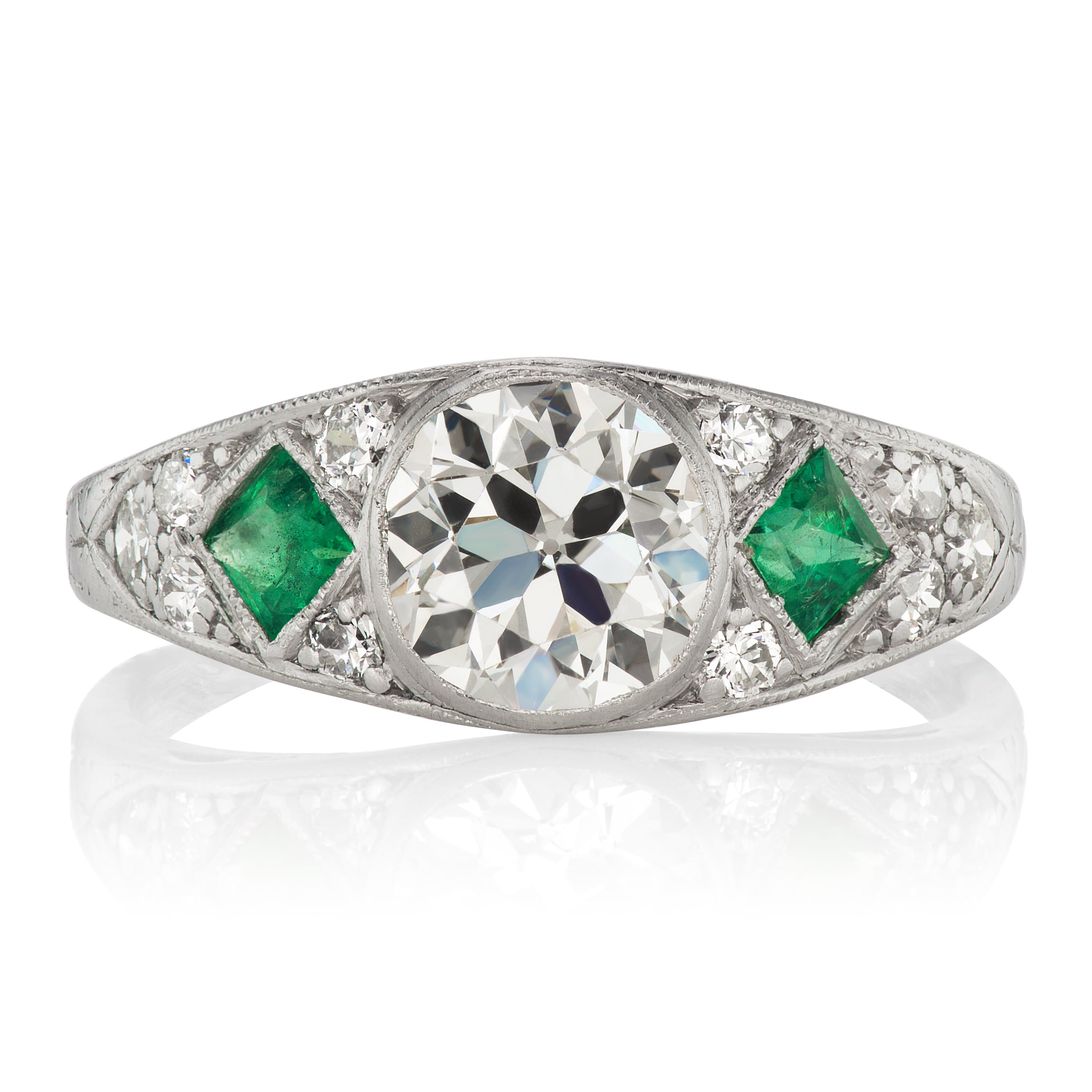 1.08ct Old European cut diamond Ring