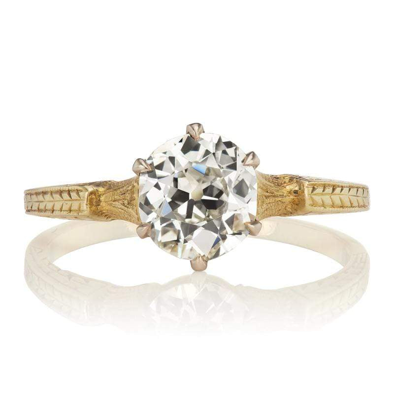 Engraved 1.09 ct Diamond Solitaire Engagement Ring